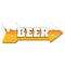 Signmission Beer Arrow Decal Funny Home Decor 18in Wide D-A-999946 - alternate 1